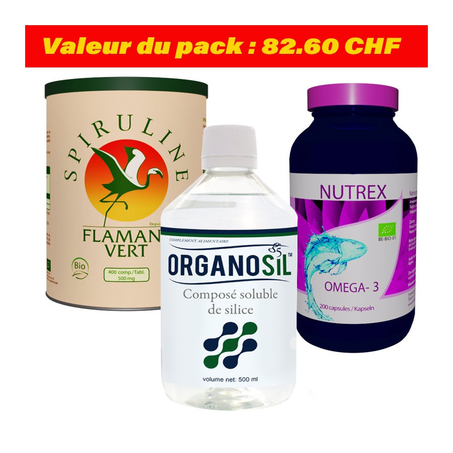 Immunité, renforcement, spiruline, silicium organique, oméga-3