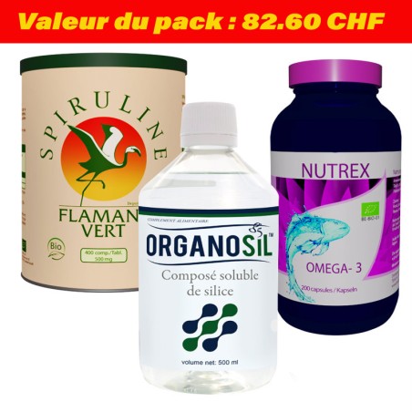 Immunité, renforcement, spiruline, silicium organique, oméga-3